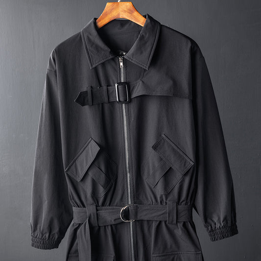 Uniforme Jumpsuit Unisex Negro Profesional - Image 2