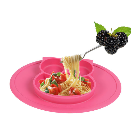 Plato Infantil de Silicona Integrada Grado Alimenticio - Bandeja Antideslizante para Niños - Image 2