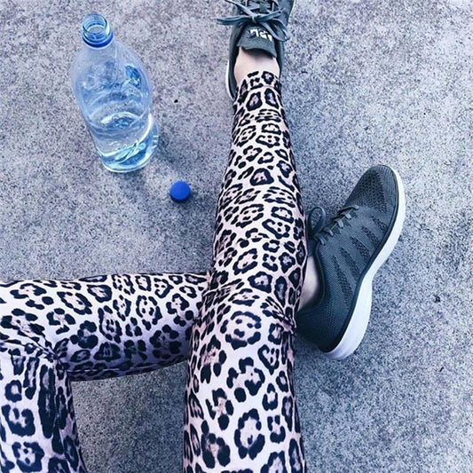 Leggings Push Up Estampado Leopardo Cintura Alta Fitness - Image 2