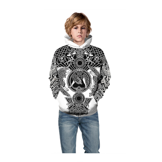 Sudadera Hoodie Suelta con Estampado Digital de Moda - Image 2