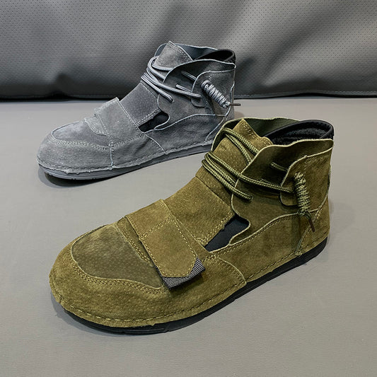 Zapatos Altos de Cuero para Hombre con Cierre Velcro - Estilo Moderno - Image 2