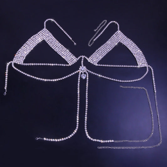 Cadena de Pecho Brillante con Diamantes - Estilo Nocturno Elegante - Image 2