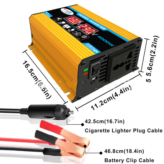 Inversor 12V 300W con Pantalla Digital y Doble USB - Image 2