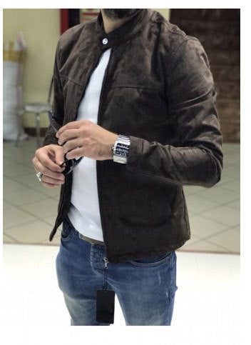 Chaqueta de Ante para Hombre Estilo Europeo y Americano - Image 2