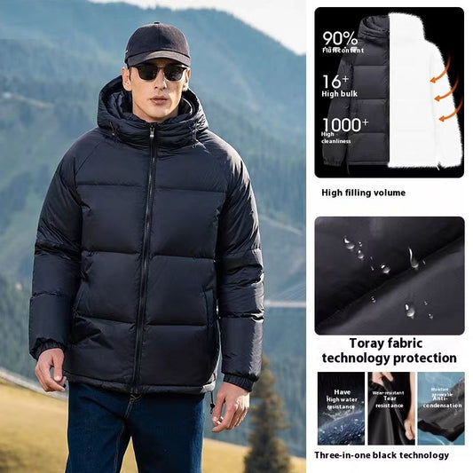 Abrigo de Plumón de Pato Blanco Premium para Parejas Invierno - Image 2