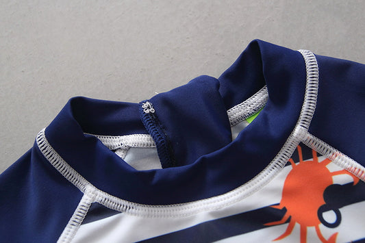 Traje de Baño Niño Rayas Azul Marino - Conjunto Surf - Image 2