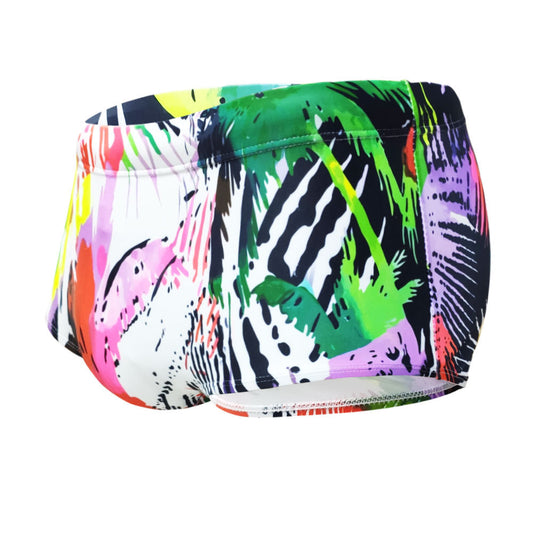Shorts de Baño Hombre Estampado Tropical Coco con Salpicaduras de Color - Image 2
