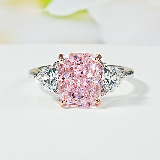 Anillo de Plata 925 con Diamante de Alto Carbono y Corte Hielo Triturado - Image 2