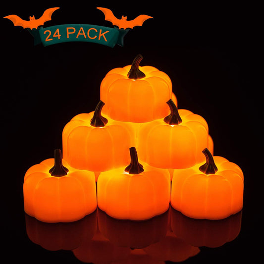 Luz LED Decorativa Calabaza Navideña con Vela Electrónica Luminosa - Image 2