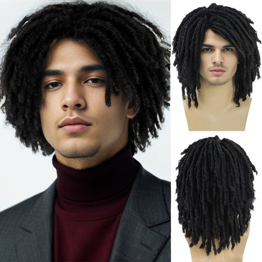 Peluca Completa de Rastas Sintéticas para Hombre - Fibra de Alta Calidad - Image 2