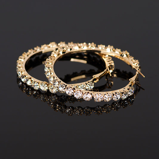 Arete de Diamantes Geométricos en Línea Simple con Circonitas - Image 2