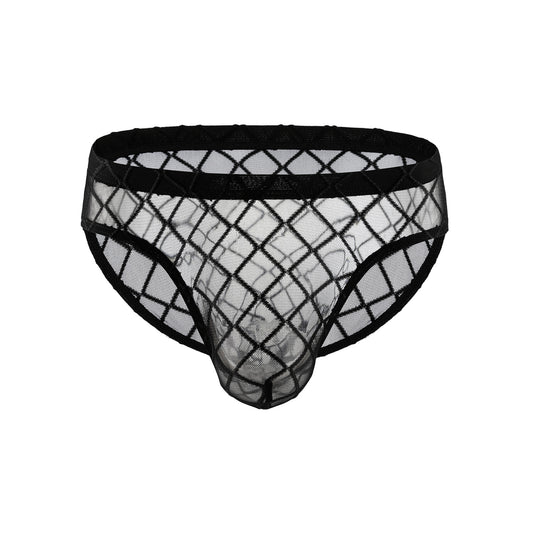 Bóxer Transparente Hombre Diseño Diamante Malla Baja - Image 2