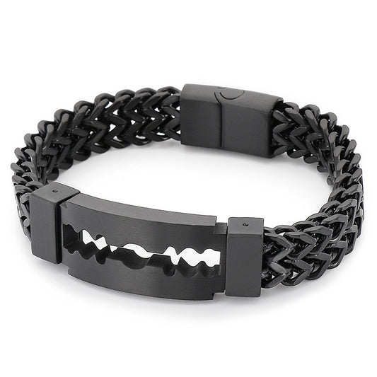 Pulsera de Acero Titanio Electrochapado para Hombre - Diseño Personalidad Creativa - Image 2