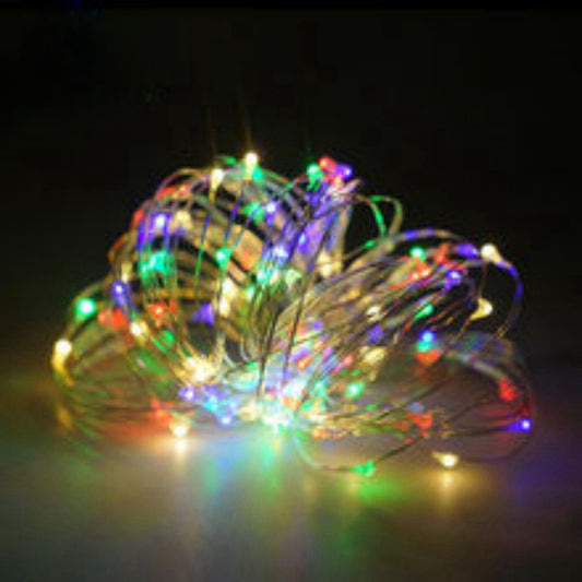 Guirnalda Luminosa de Cobre con Cuentas de Colores - Luces Decorativas para Árbol - Image 2