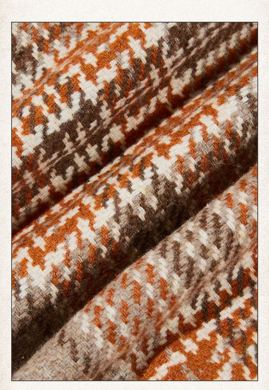 Abrigo Retro Estilo Americano a Cuadros y Rayas para Invierno - Image 2