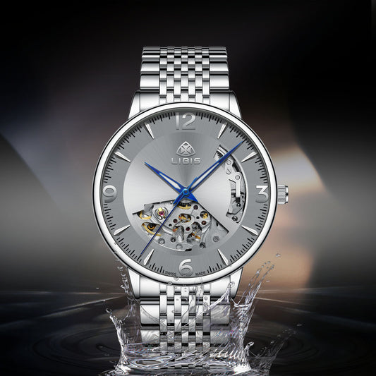 Reloj Automático de Acero Inoxidable Resistente al Agua con Esfera Luminosa - Image 2