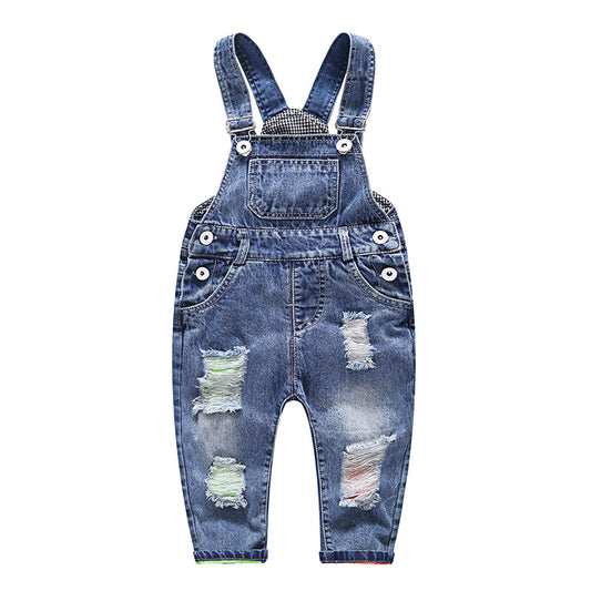 Pantalones Vaqueros Infantiles con Tirantes Ajustables - Image 2