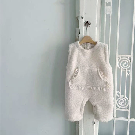Mameluco Infantil Estilo Vaquero Forrado en Lana Merino con Bolsillos Grandes - Image 2