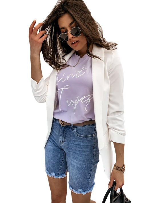 Pantalones Vaqueros Rotos con Flecos - Jeans Corte Cinco Puntos Estilo Verano - Image 2