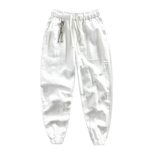 Pantalones Cortos Casuales de Algodón y Lino Relajados para Hombre - Image 2