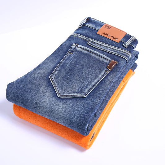 Jeans Slim Plus Elásticos con Forro Polar para Hombre - Image 2