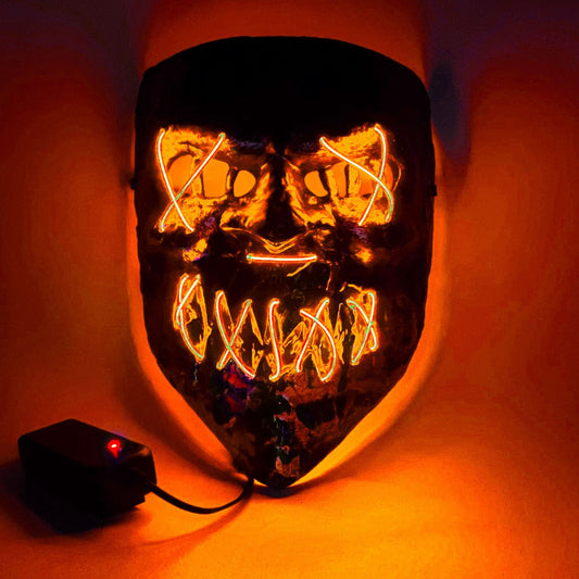 Máscara LED Fría para Halloween - Accesorio de Terror Profesional - Image 2