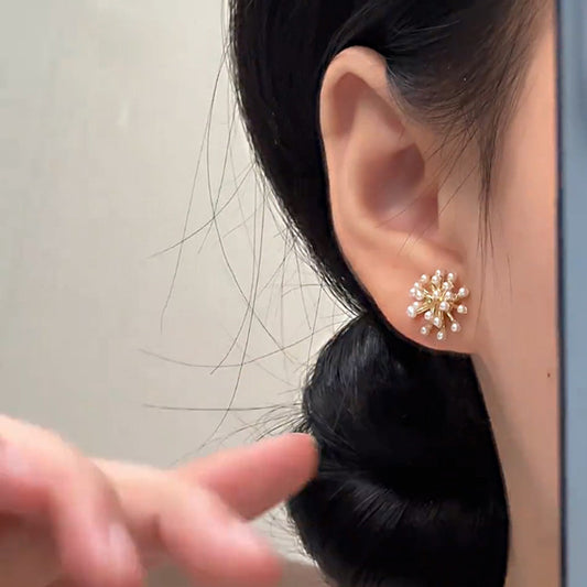 Aretes de Plata Esterlina con Perla Popcorn - Lujo Minimalista - Image 2