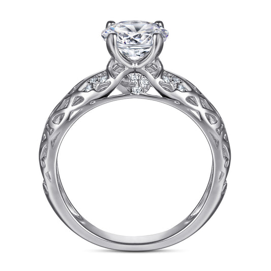 Anillo de Plata Esterlina para Mujer con Diamante Simulado - Diseño Europeo y Americano - Image 2