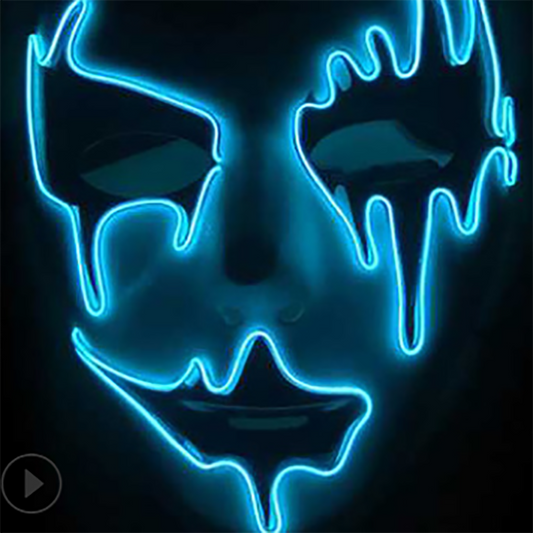 Máscara de Calavera LED Brillante con Alambre EL para Halloween - Image 2