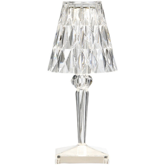 Lámpara de Mesa Cristal Diamante con Carga USB - Luz Nocturna Decorativa Recargable - Image 2