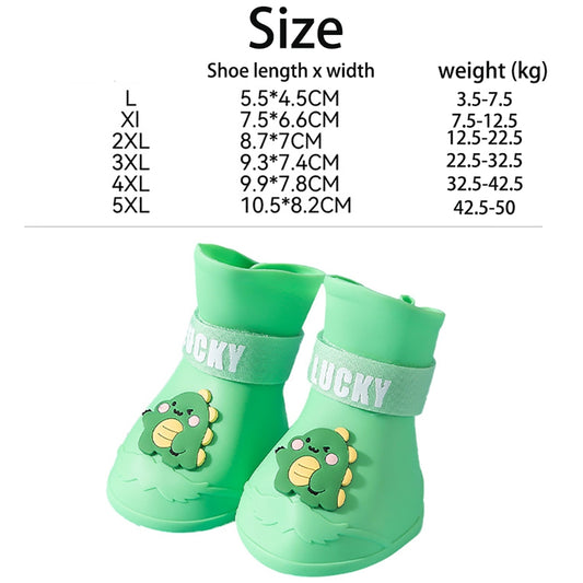 Botas Impermeables Antideslizantes para Mascotas - Juego de 4 Piezas - Image 2
