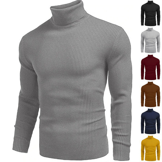 Suéter Slim Fit Cuello Alto para Hombre - Otoño e Invierno - Image 2
