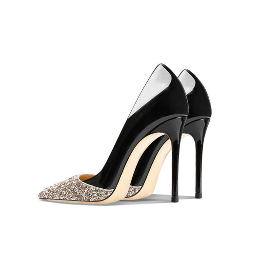 Zapatos Elegantes para Mujer con Punta Fina y Detalles Dorados - Image 2