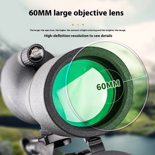 Telescopio Monocular de Zoom 25-75x60 HD - Alcance de Alto Poder para Observación Profesional - Image 2