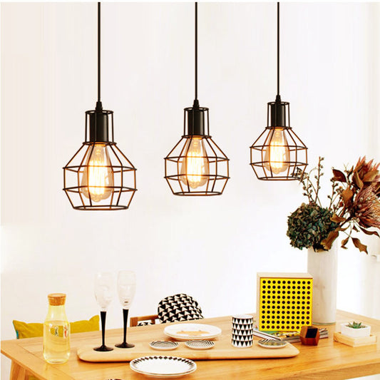 Lámpara Colgante Vintage Industrial de Tres Cabezales para Barra y Tienda - Image 2