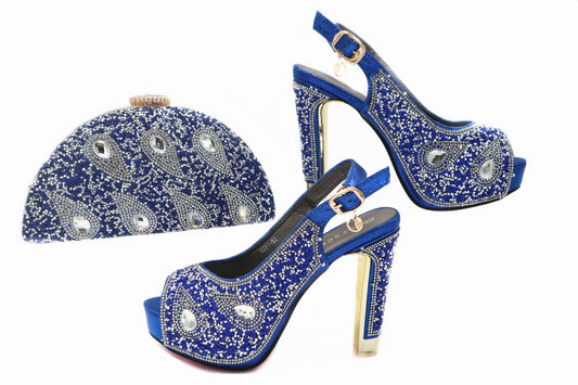 Zapatos Peep Toe Fiesta Elegantes con Bolso Juego - Image 2
