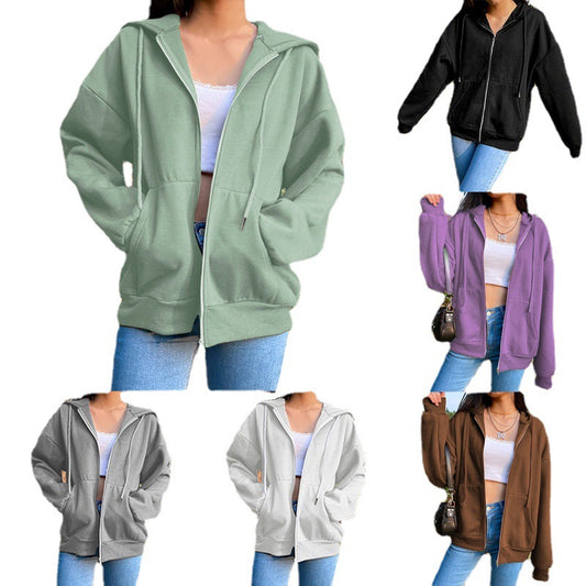 Chamarra Suelta de Cierre para Mujer - Estilo Urbano - Image 2