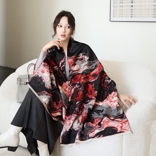 Chal Versátil de Oficina Estilo Coreano para Otoño e Invierno - Image 2