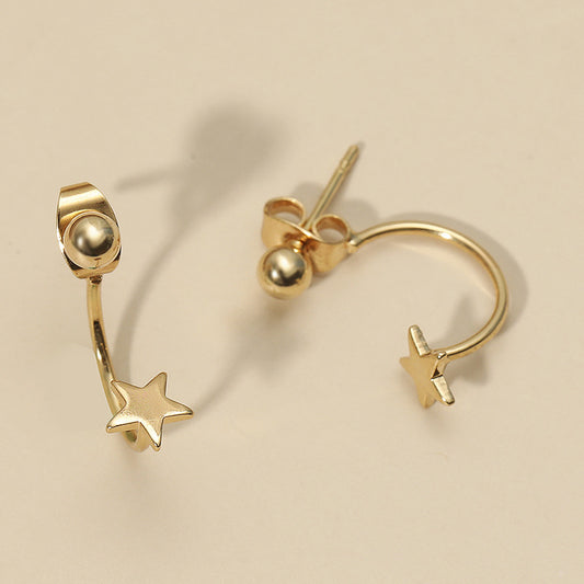 Aretes Gancho Estrella Personalidad Fashion - Image 2