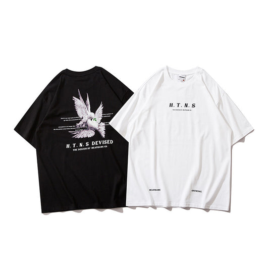 Camiseta Holgada con Estampado de Paloma para Hombre y Mujer - Image 2