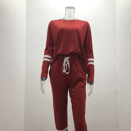 Traje Casual Suelto Plus Size con Mangas Largas en Colores Sólidos - Image 2