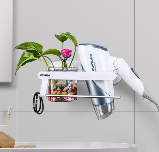 Organizador de Secador de Cabello para Baño - Soporte Multifunción sin Taladro - Image 2