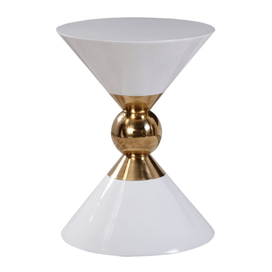 Mesa Auxiliar Minimalista Postmoderna de Acero Inoxidable - Estilo Chino Contemporáneo - Image 2