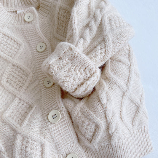 Cardigan Suéter Coreano Diamante Niño Estilo Moderno - Image 2