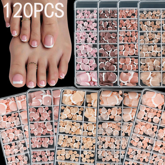 Uñas Postizas Cuadradas Cortas - 120 Piezas Francesas Blanco Premium - Image 2