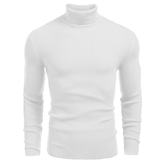 Suéter Cuello Alto Ajustado de Manga Larga para Hombre - Image 2