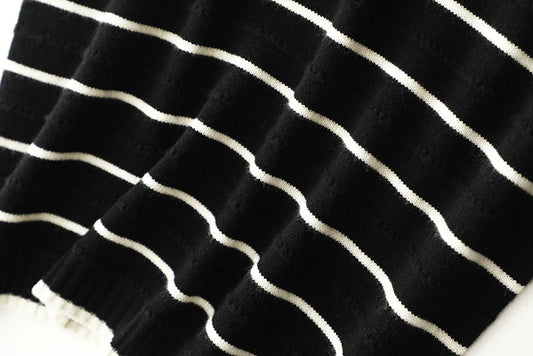 Chaleco de Lana Tejida con Rayas Texturizadas para Mujer - Image 2