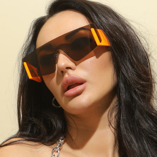 Gafas de Sol Oversized sin Marco para Mujer - Estilo Moderno y Versátil - Image 2