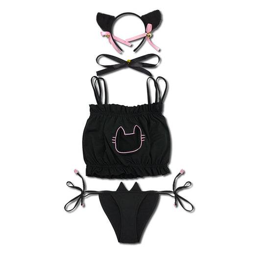 Conjunto de Lencería Felino con Recortes Atrevidos - Image 2