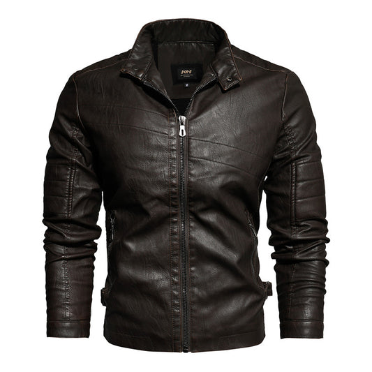 Chaqueta de Cuero PU a Rayas Gruesas - Image 2